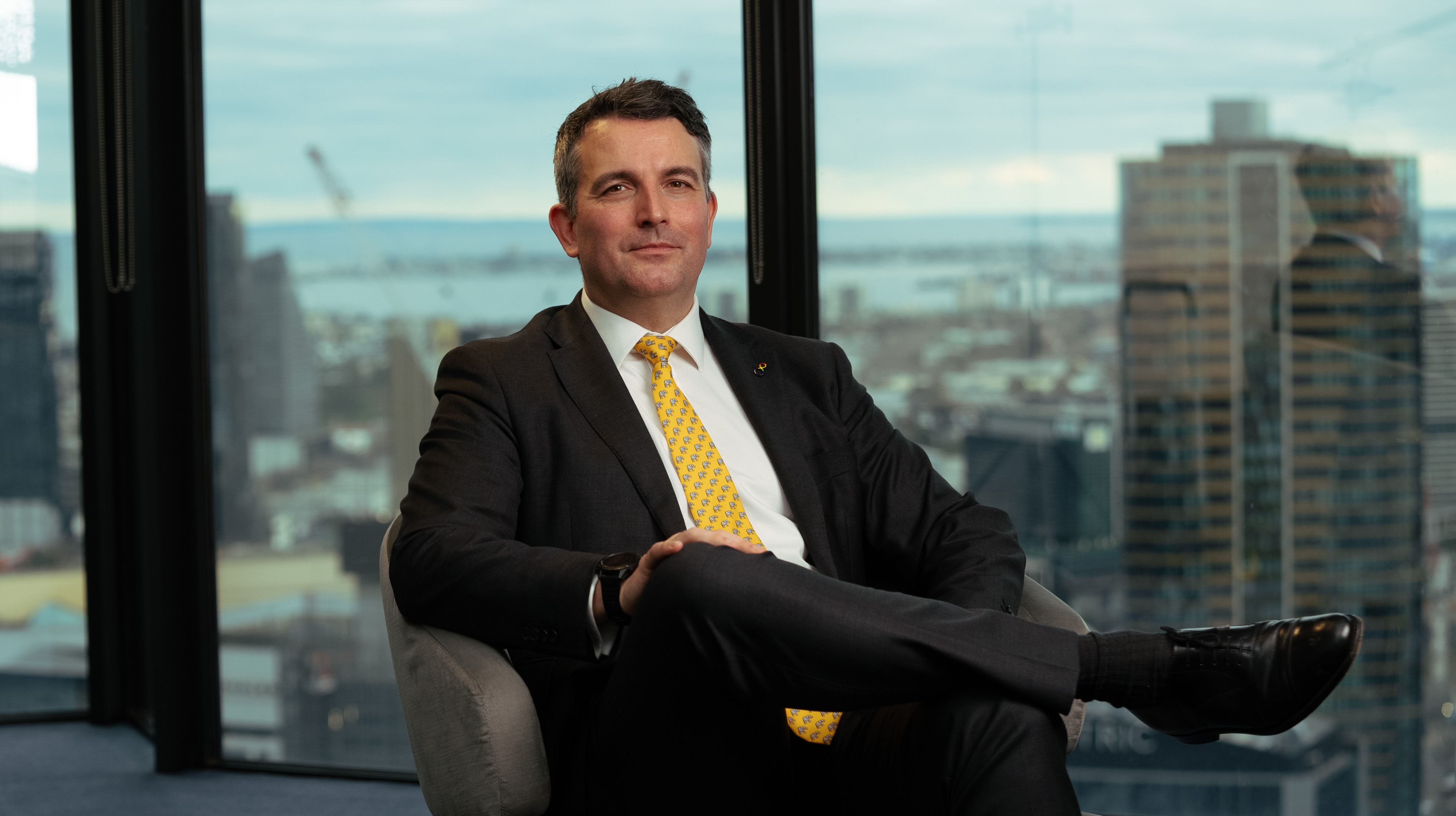Andrew Garrett seated discussing Jacaranda's June 2023 Quarterly Market Update